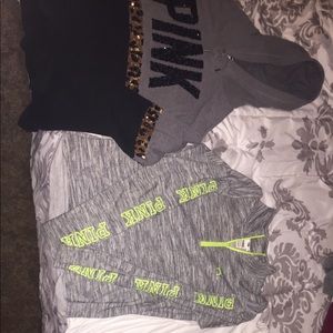 PINK hoodie and half zip